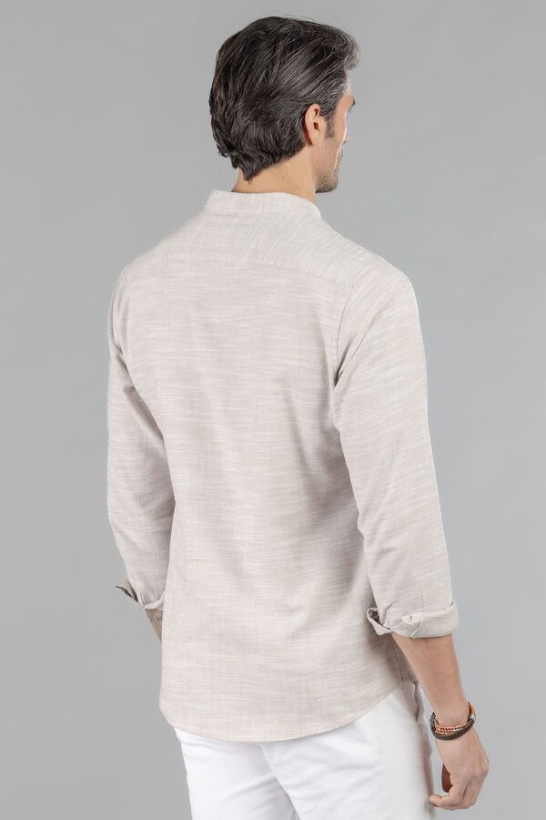 Celopman Mao Collar Shirt  grey