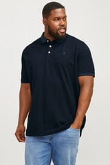 Jack & Jones PLUS Polo b&aacute;sico manga curta azul