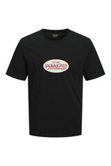 Jack & Jones PLUS T-shirt b&aacute;sica manga curta preto