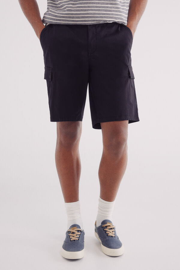 Springfield Comfort fit cargo Bermuda shorts black