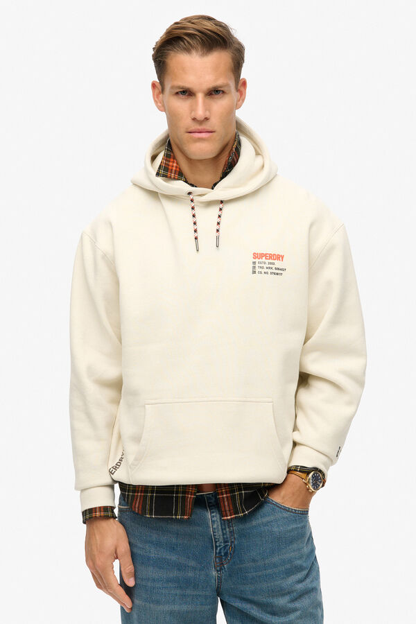 Superdry Sudadera Con Capucha blanco