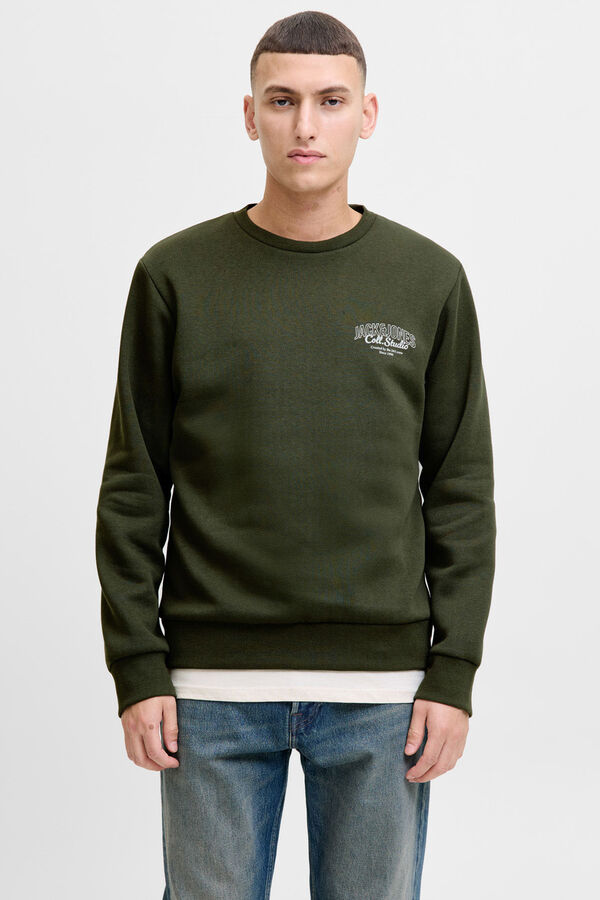 Jack & Jones Sweatshirt básico com logo  verde