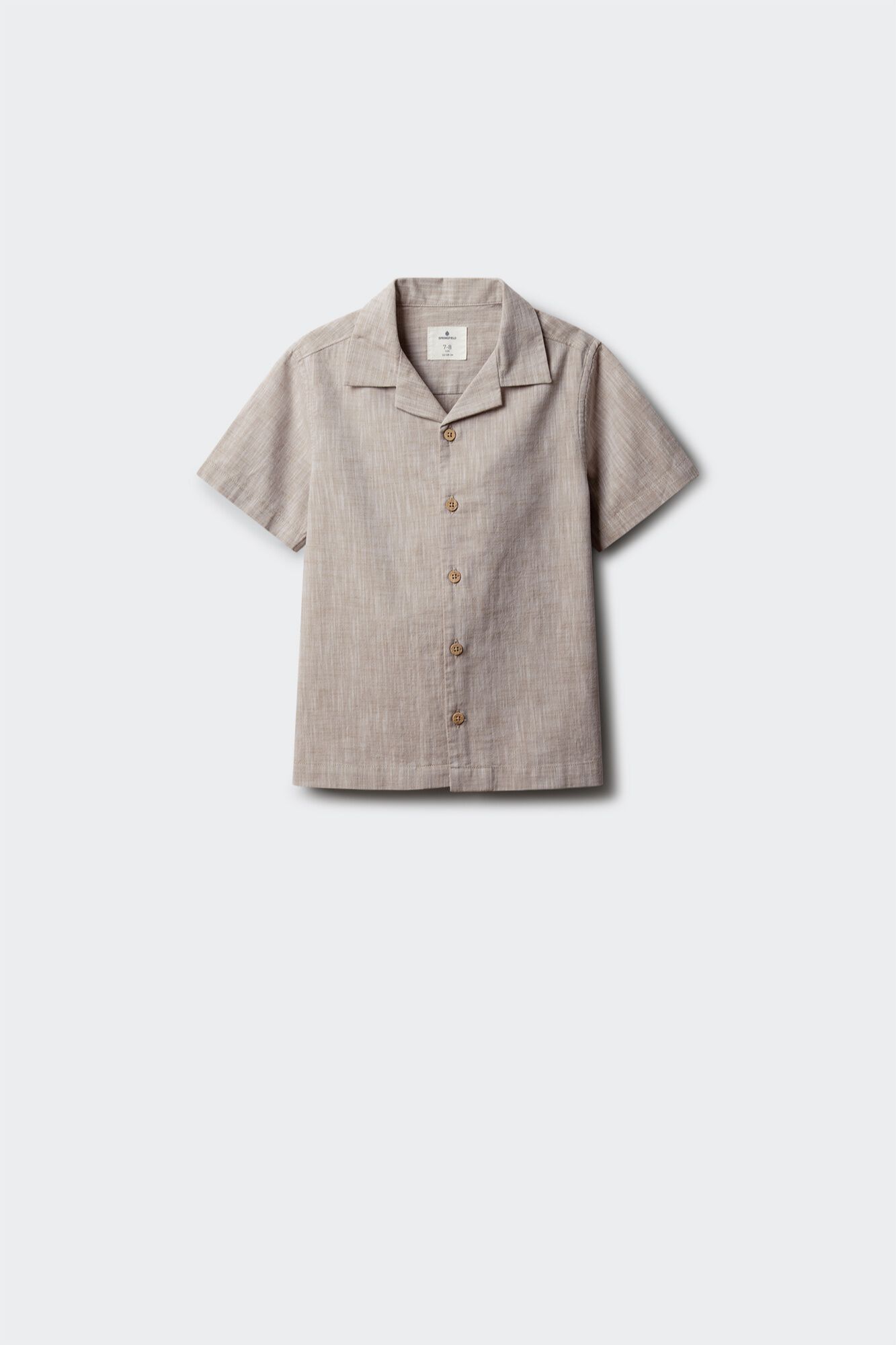 Springfield Kids Camisa manga curta para menino em efeito linho