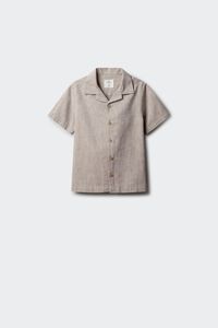 Springfield Kids Camisa manga curta para menino em efeito linho