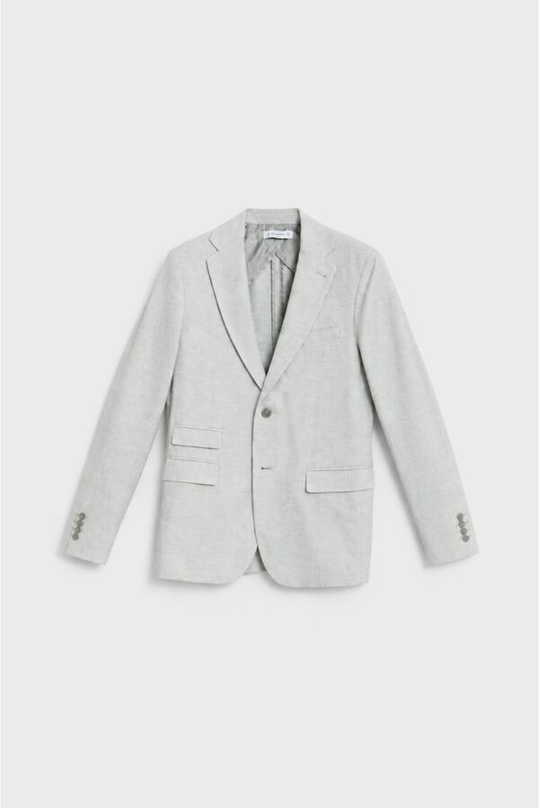 Celopman Blazer em linho meio forro verde
