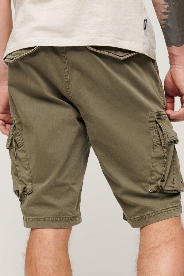 Springfield Pantalones cortos tipo cargo Core kaki oscuro