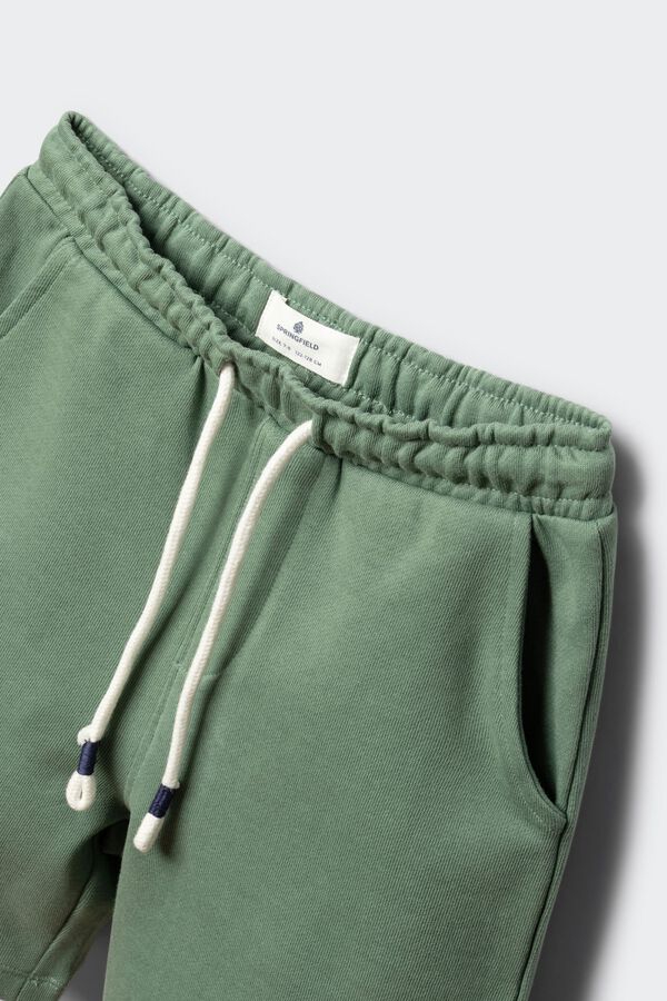 Springfield Kids Bermuda jogger b&aacute;sica para menino verde