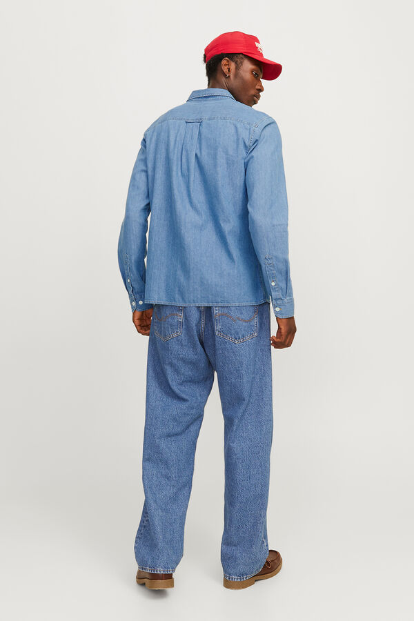 Jack & Jones Camisa estruturada com ajuste confortável azul