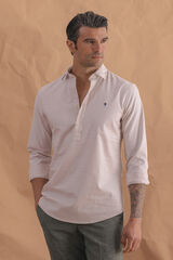 Celopman Camisa Polera Oxford beige