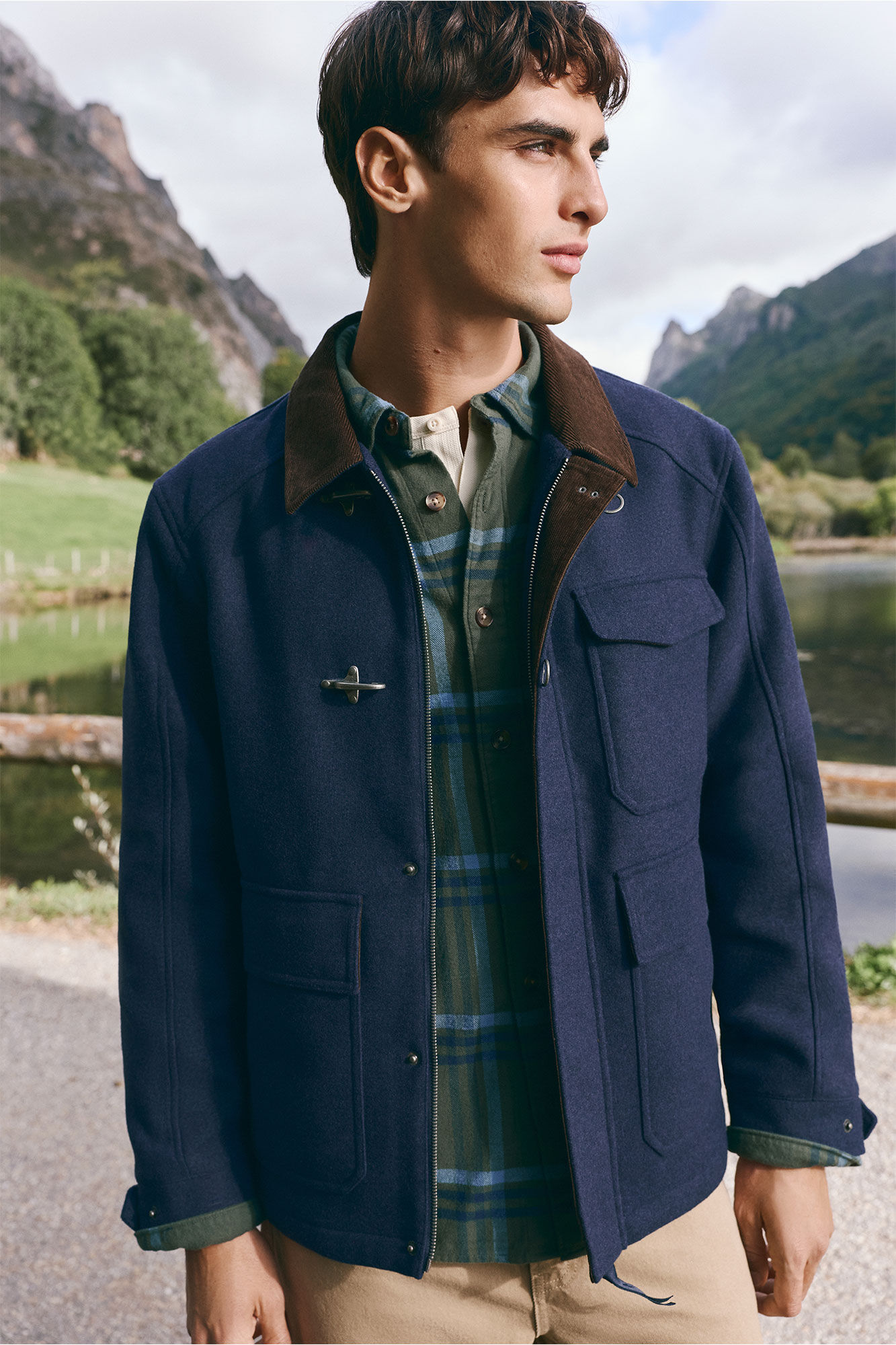 Springfield Parka curta gola de bombazina
