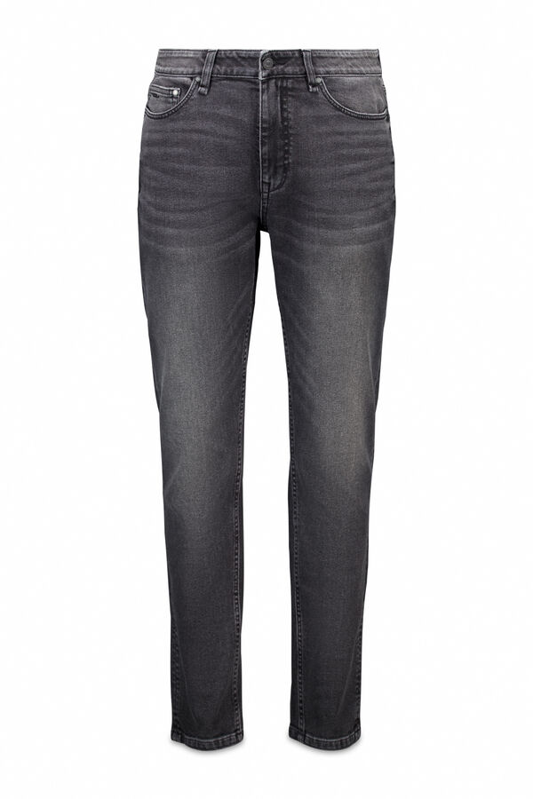 Springfield Calça jeans skinny cinza escuro cinzento