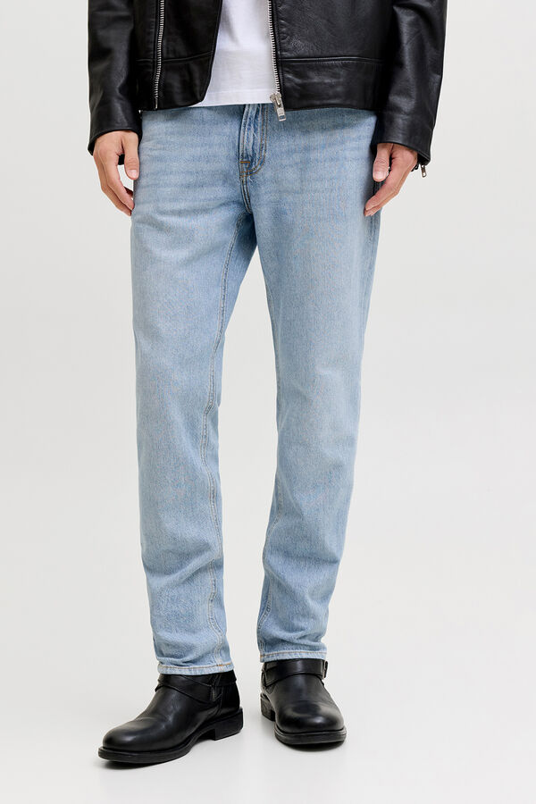 Jack & Jones Jeans regular cintura m&eacute;dia lavagem azul