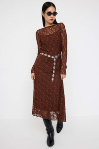 Trendyol Vestido midi com costas abertas