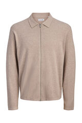 Jack & Jones Casaco de malha b&aacute;sico cru