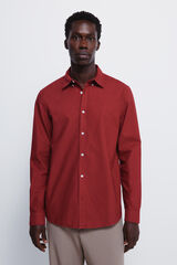 Springfield Peça oxford tingida vermelho