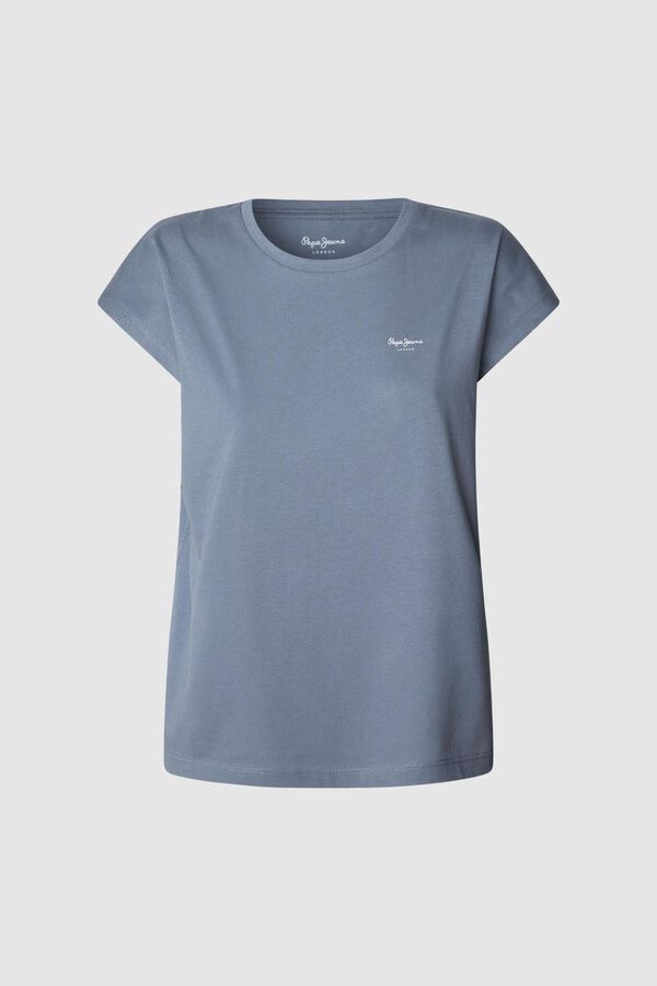 Pepe Jeans Camiseta Logo Estampado Fit Slim azul
