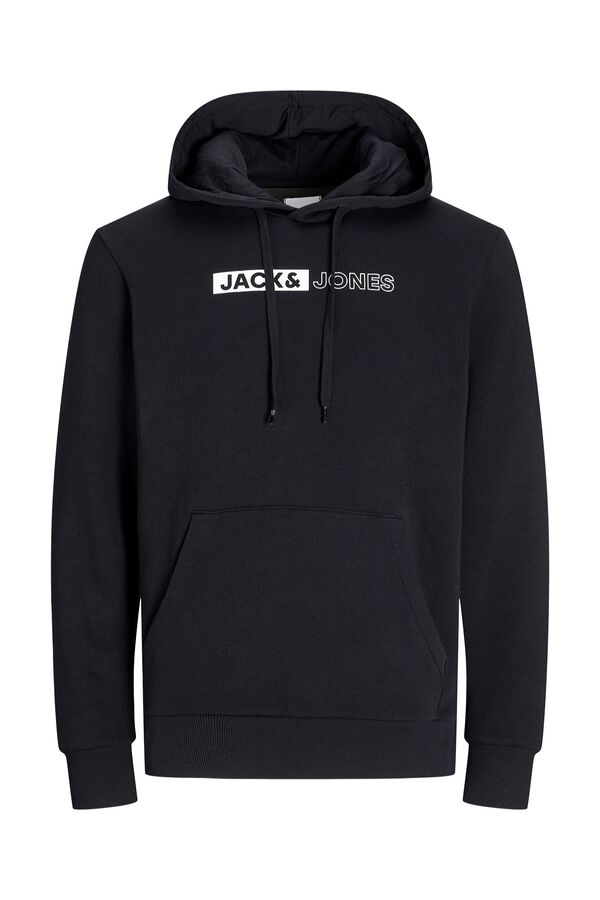 Jack & Jones PLUS Sweatshirt regular com capuz preto