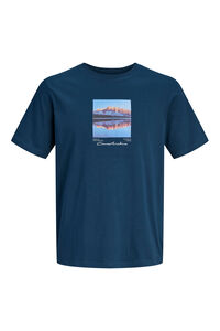 Jack & Jones PLUS T-shirt b&aacute;sica com estampado 