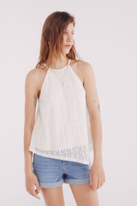 Springfield crochet de halter com decote