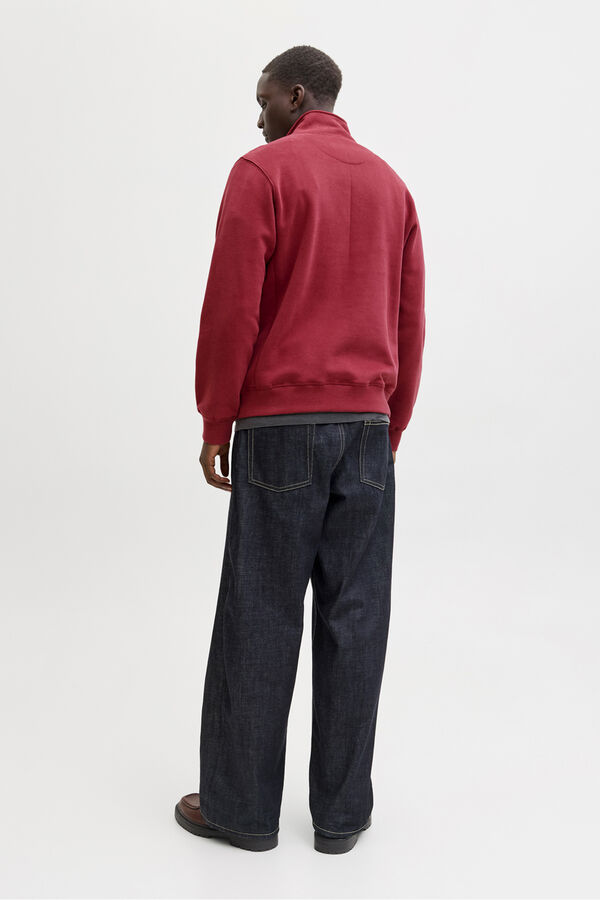 Jack & Jones Fecho-Éclair com gola vermelho