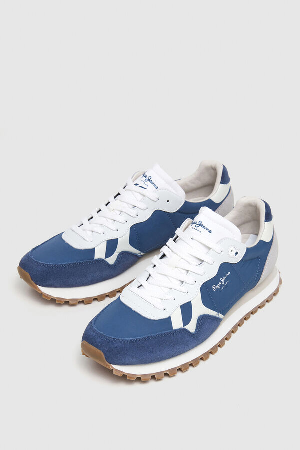 Pepe Jeans Zapatillas Running Con Detalles En Ante azul
