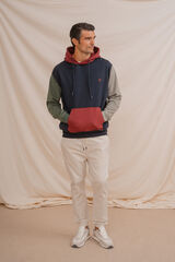 Celopman Moletom Sweatshirt tricolor azul