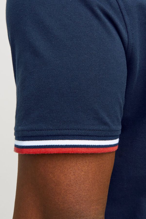 Jack & Jones PLUS Polo b&aacute;sico manga curta azul