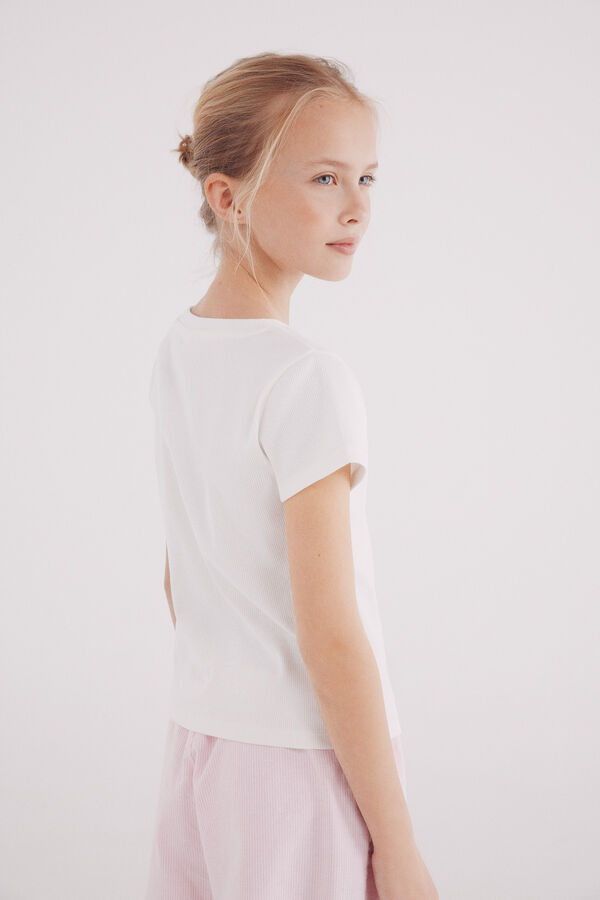 Springfield Kids Camiseta de laço para menina branco