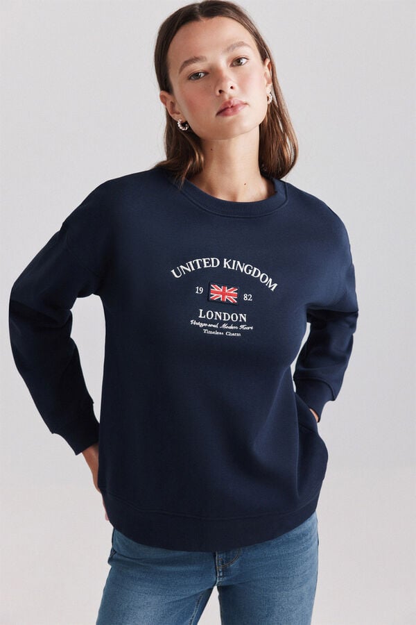 Springfield Sweatshirt "united kingdom" azul
