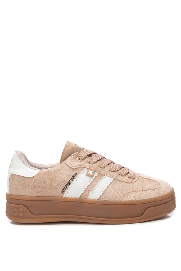 XTI T&eacute;nis de Camur&ccedil;a Sint&eacute;tica Retro Com Faixas bege