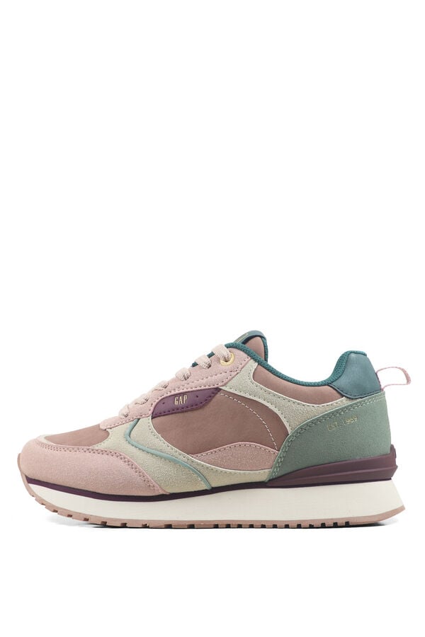 GAP Sapatilhas efeito pele e croute bege