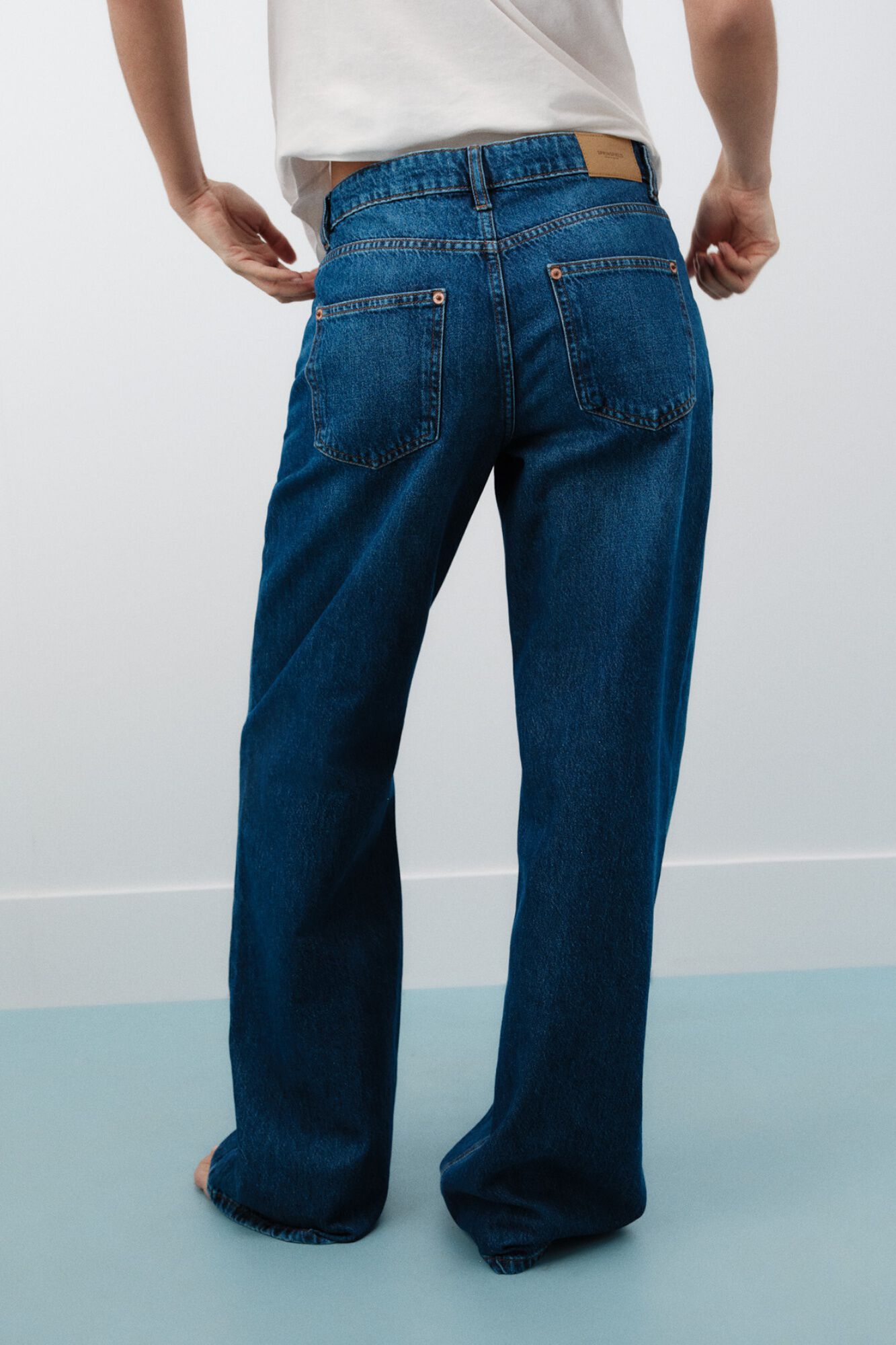 Springfield Jeans wide leg de cintura m&eacute;dia