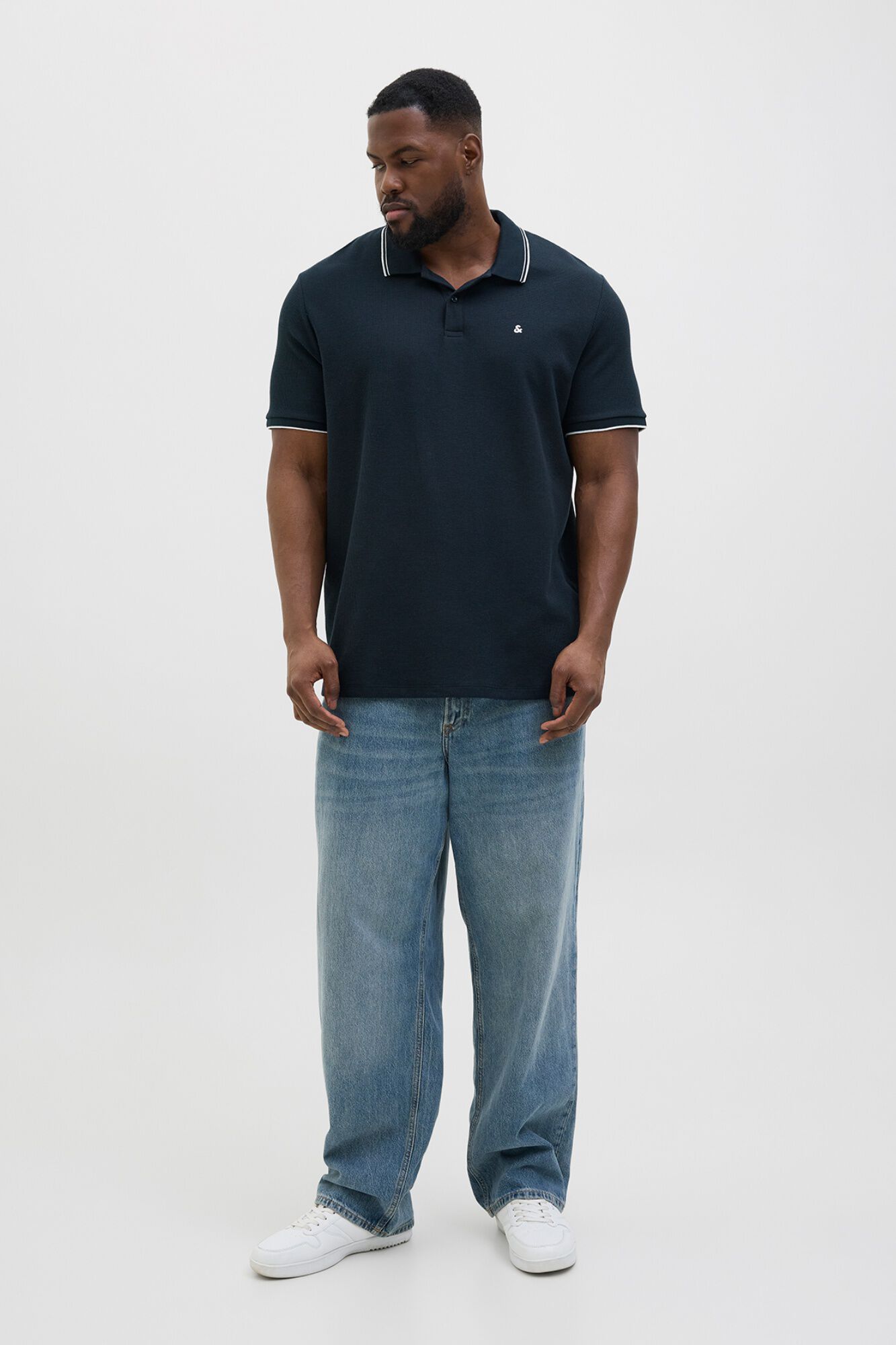 Jack & Jones PLUS Polo regular em malha piqu&eacute;
