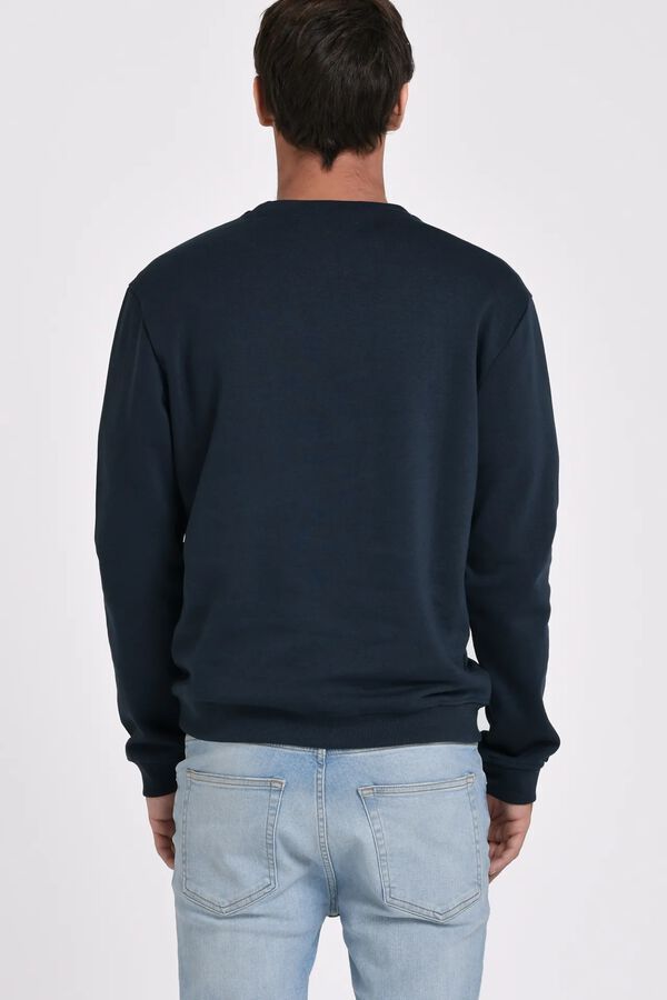 JVZ Sweatshirt de gola redonda com logo azul