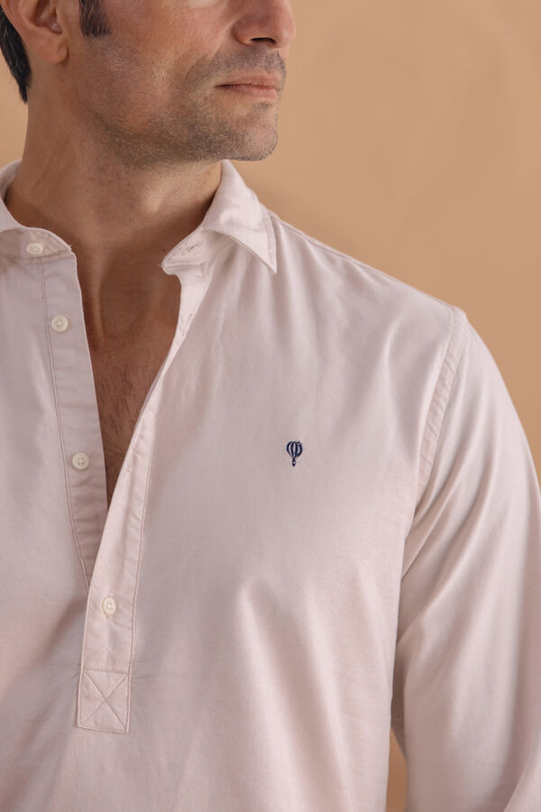 Celopman Camisa Polera Oxford beige