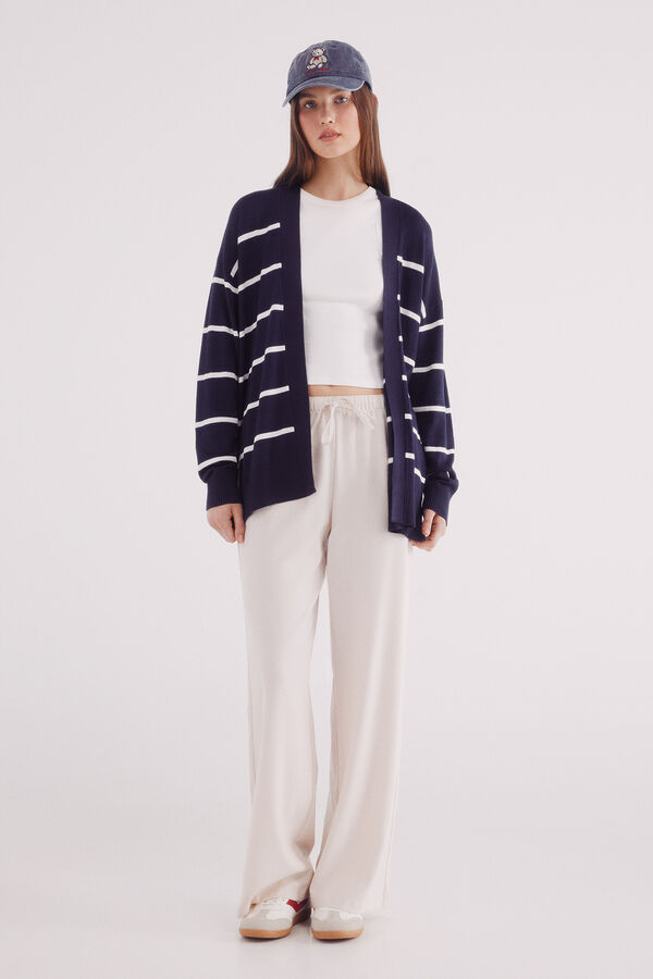 Springfield Cardigan leve aberto azul