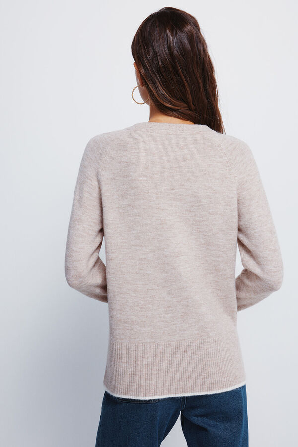 Springfield Cable-knit neck nude