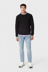 Celopman Round neck basic jumper black