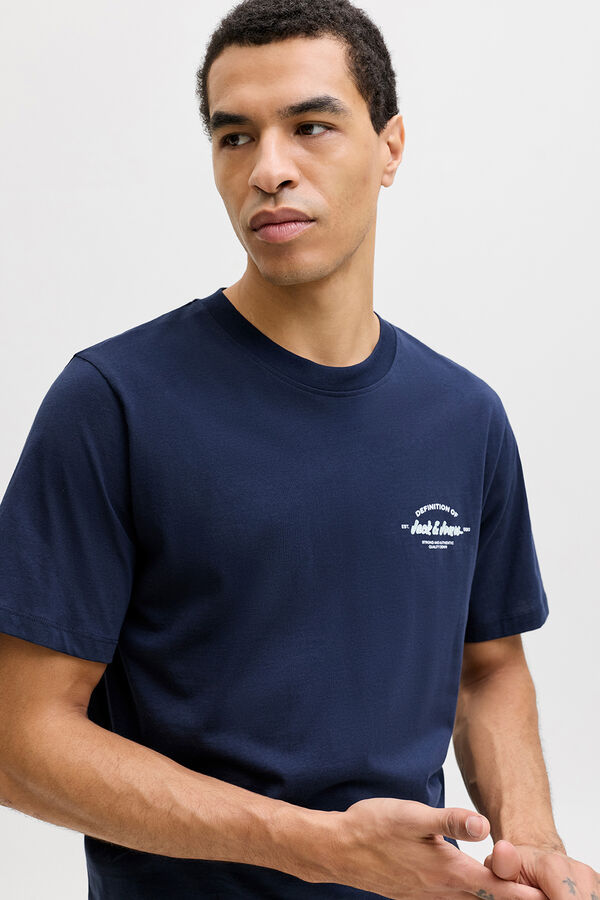 Jack & Jones T-shirt manga curta logo azul