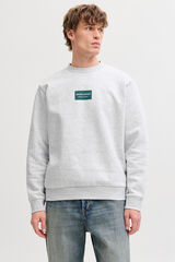 Jack & Jones Sweatshirt gola redonda em felpa branco