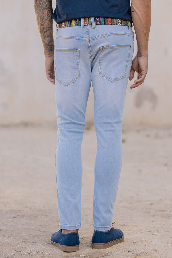 Celopman Calças denim skinny branco