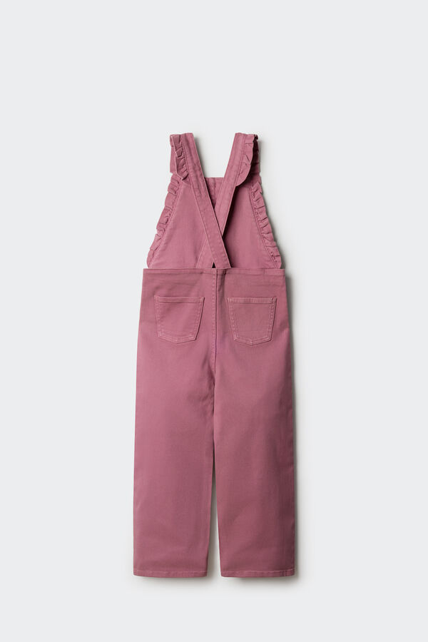 Springfield Kids Macacão longo com babados para meninas rosa