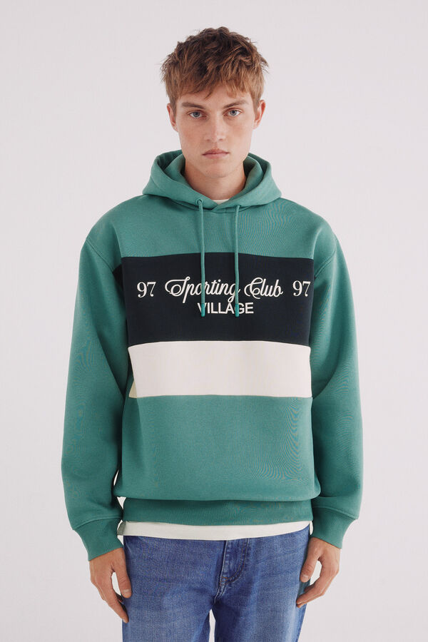 Springfield Sweatshirt com capuz Fighter Cut verde
