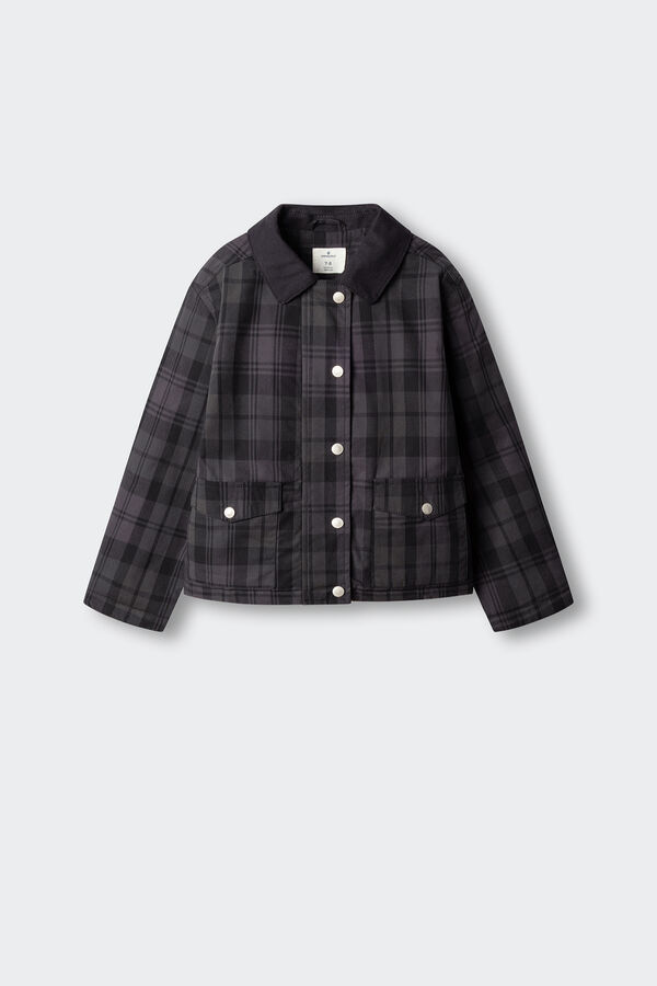Springfield Kids Casaco aos quadrados para menina azul