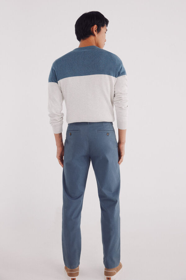 Springfield Pantalón chino slim fit azul