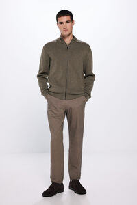 Springfield calças chino slim fit com micro estampado