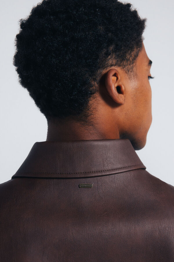 Springfield Blusão efeito pele cru