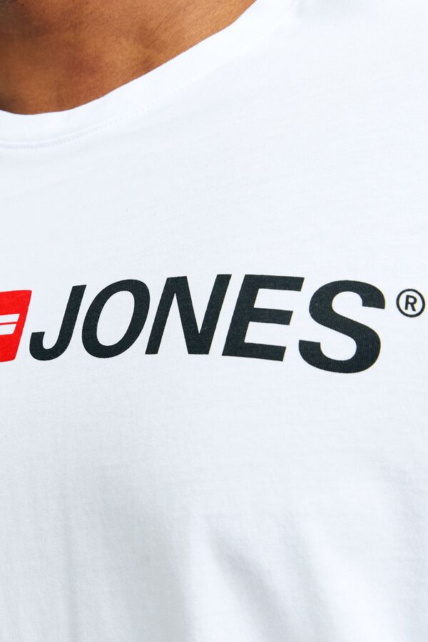 Jack & Jones PLUS T-shirt de manga curta com logo branco