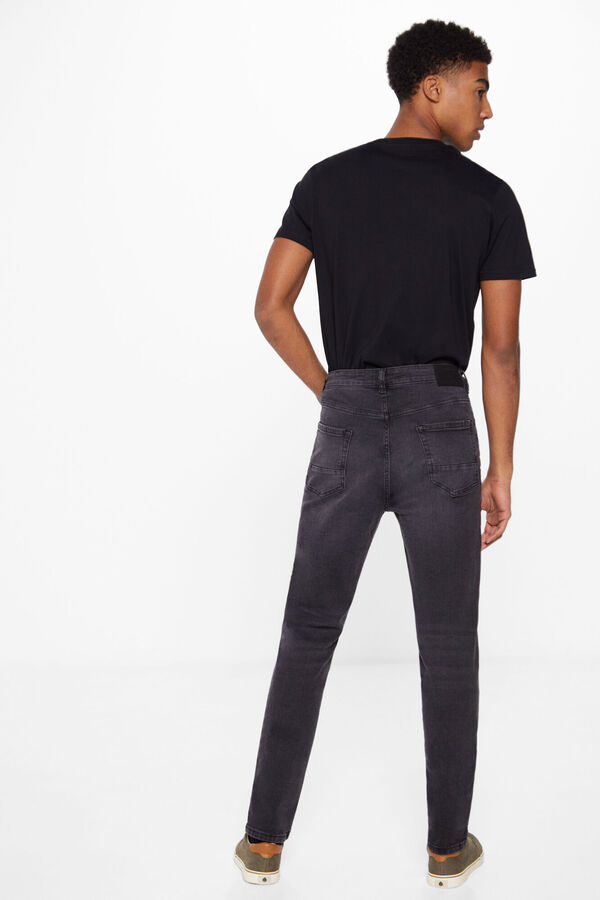 Springfield Jeans slim negro lavado gris oscuro