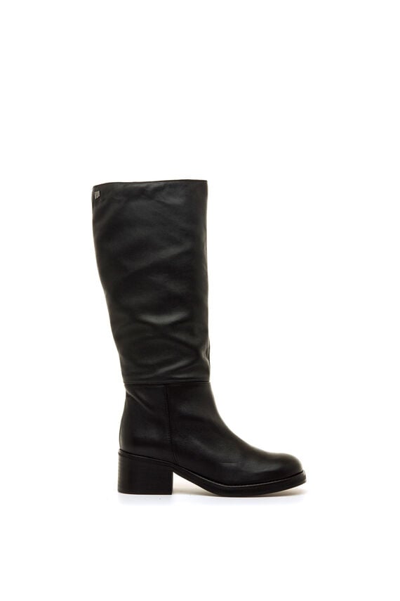 Botas de caña alta con tacón ancho